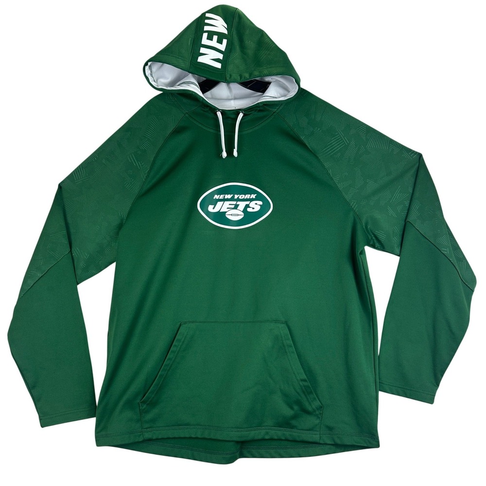 New York Jets Fanatics NFL Hoodie Mens XXL Green Athletic Pullover Sweatshirt
